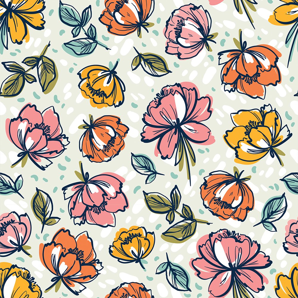 Self adhesive wallpaper,WALLPAPER,3d Organic flat abstract floral Self Adhesive wallpaper